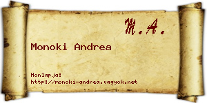 Monoki Andrea névjegykártya
